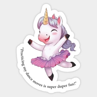 Unicorn Ballerina Sticker